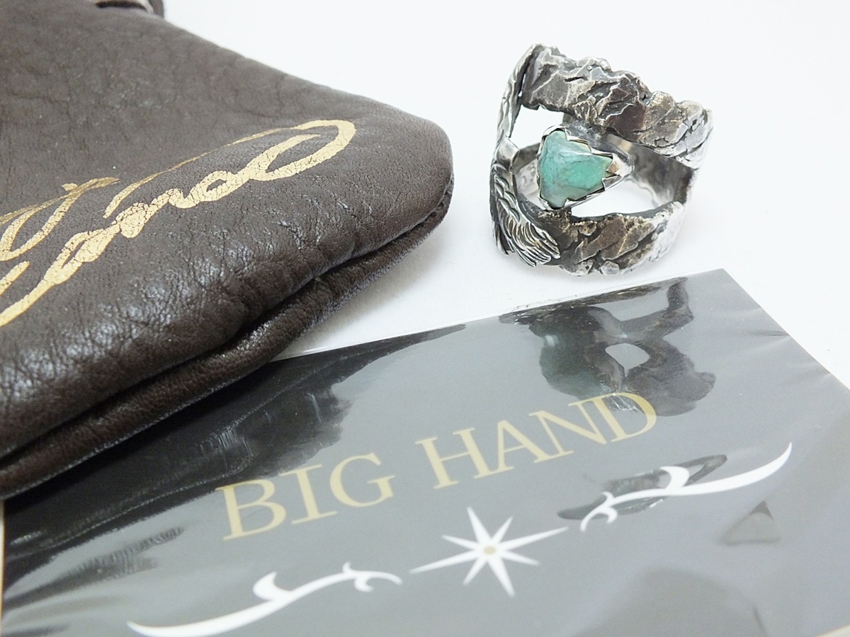 ☆*☆様 BIG HAND メタルリング BIG HAND ターコイズ付きメタル リング 12号 カードあり BIG HAND