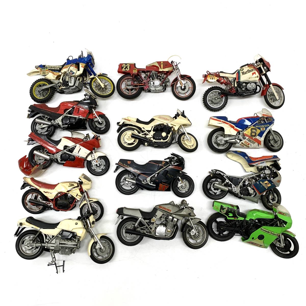 古い バイク 模型 完成品 まとめて 大量 ジャンク kawasaki honda
