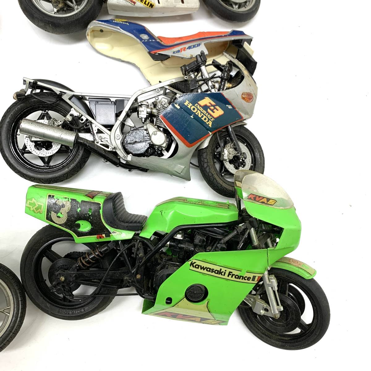 古い バイク 模型 完成品 まとめて 大量 ジャンク kawasaki honda