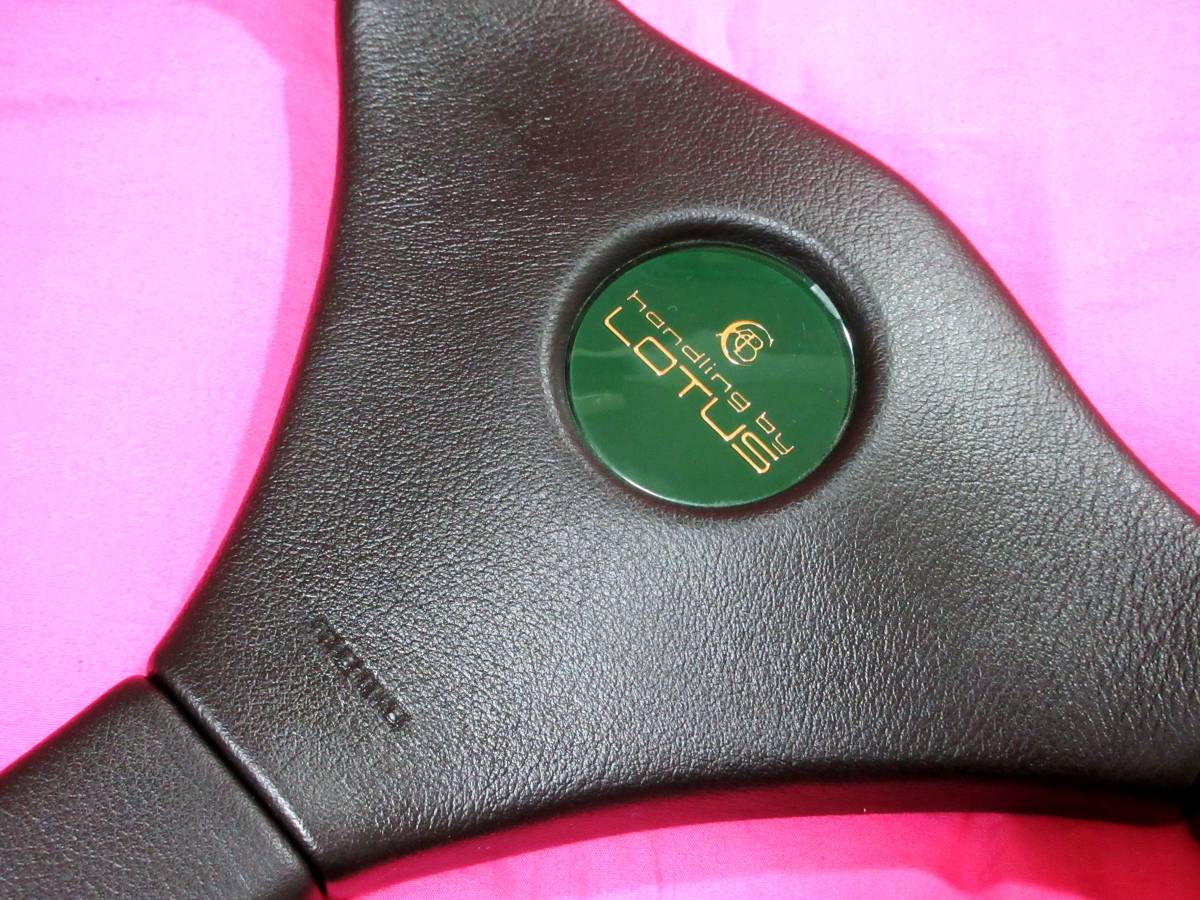 3261 正規品 MOMO handling by LOTUS ロータス 大径38Φ ブラックレザー 