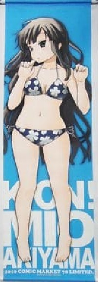 【人気セール，最新作】 けいおん C78限定 秋山澪 描き下ろし等身大タペストリー サイズ:約160&times;50cm(タペストリー)｜売買されたオークション情報、yahooの商品情報をアーカイブ公開 - オークファン タペストリー