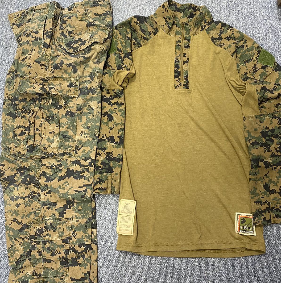 FROG RECON USMC 海兵隊 コンバットシャツ ウッドランド ,ご覧頂き