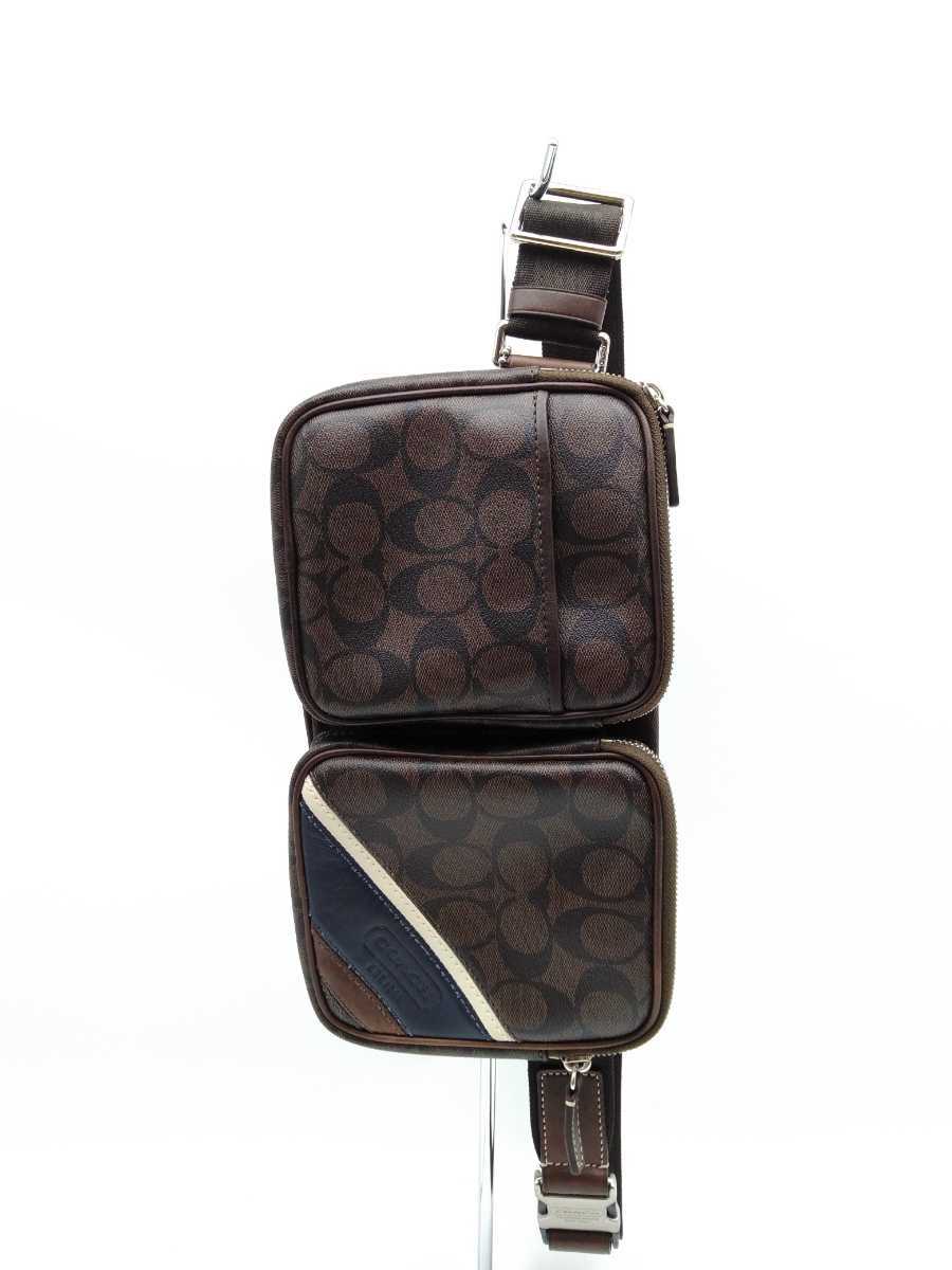送料無料 美品 COACH コーチ メンズ ボディバッグ ヘリテージ