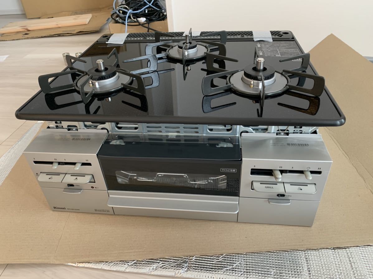 未使用！ リンナイ ビルトインコンロ ガスコンロ ガラストップ 都市ガス _1