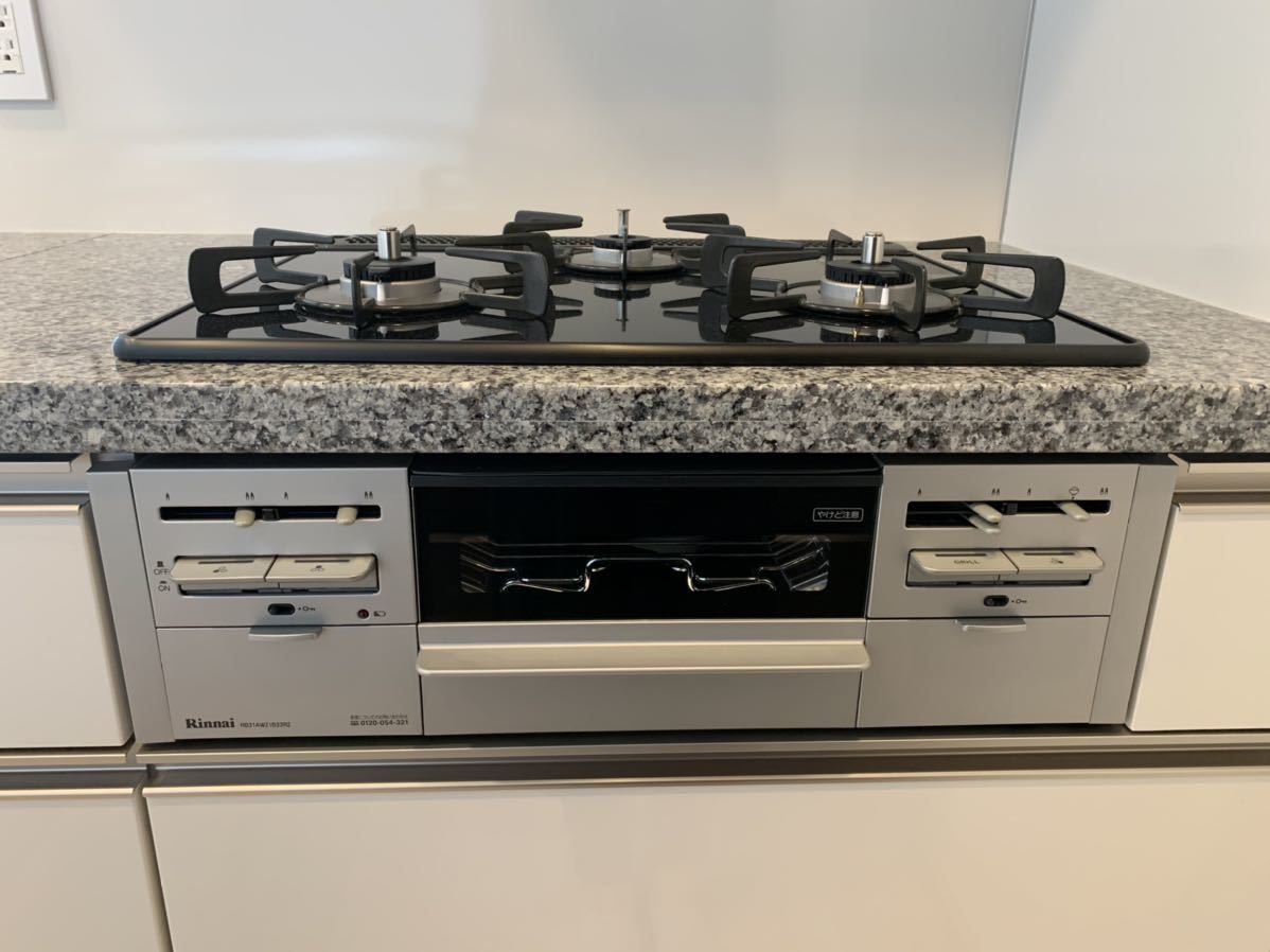 未使用！ リンナイ ビルトインコンロ ガスコンロ ガラストップ 都市ガス _3