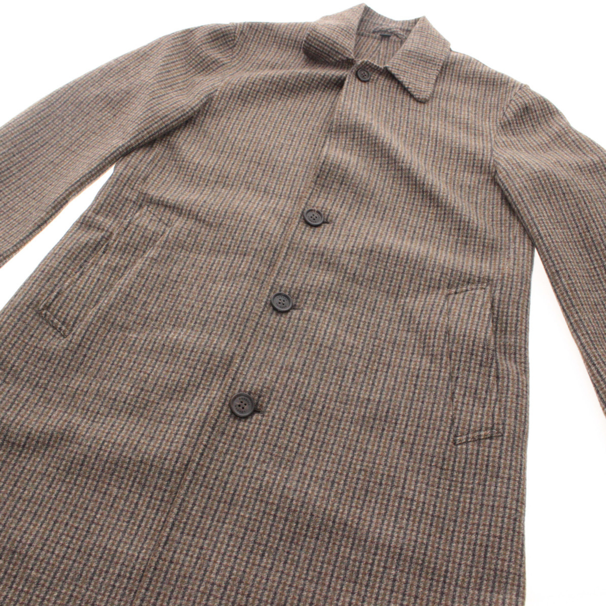 1円◇ dunhill LONDON ダンヒル チェスターコート チェック柄 