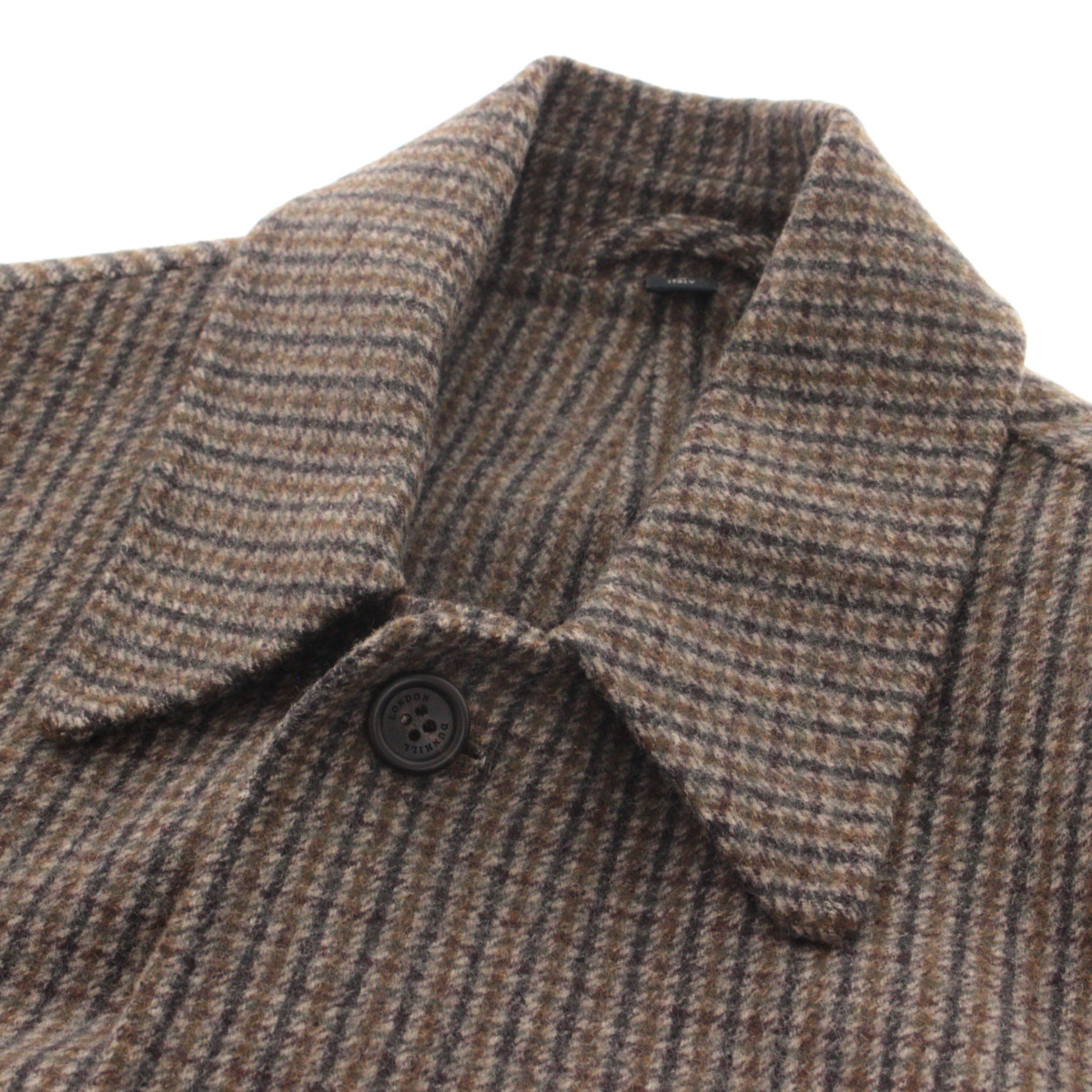 1円◇ dunhill LONDON ダンヒル チェスターコート チェック柄 