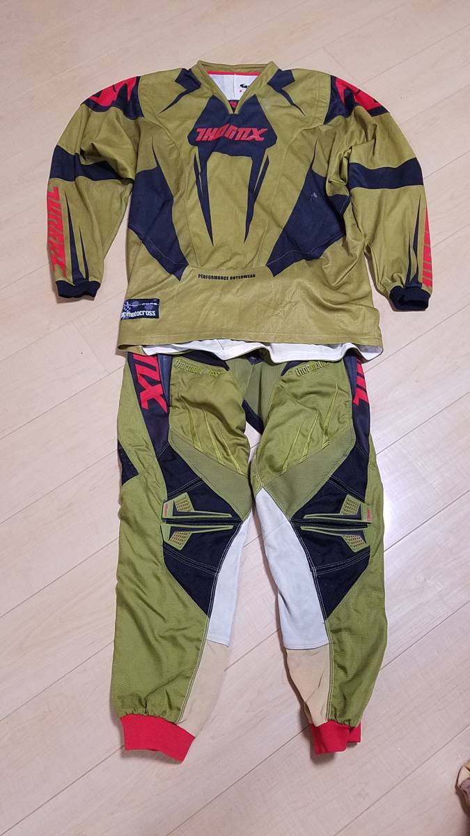 【XL、34】THOR モトクロス オフロード ジャージ パンツ 上下セット THOR モトクロス パンツ ジャージ Monster ヤマハ 34/L エンデューロ