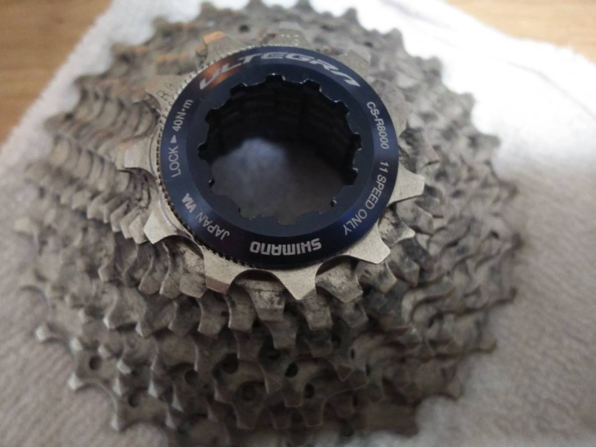 SHIMANO CS-R8000 カセットスプロケット 走行少ない！ SHIMANO シマノ ULTEGRA アルテグラ CS-R8000 カセット