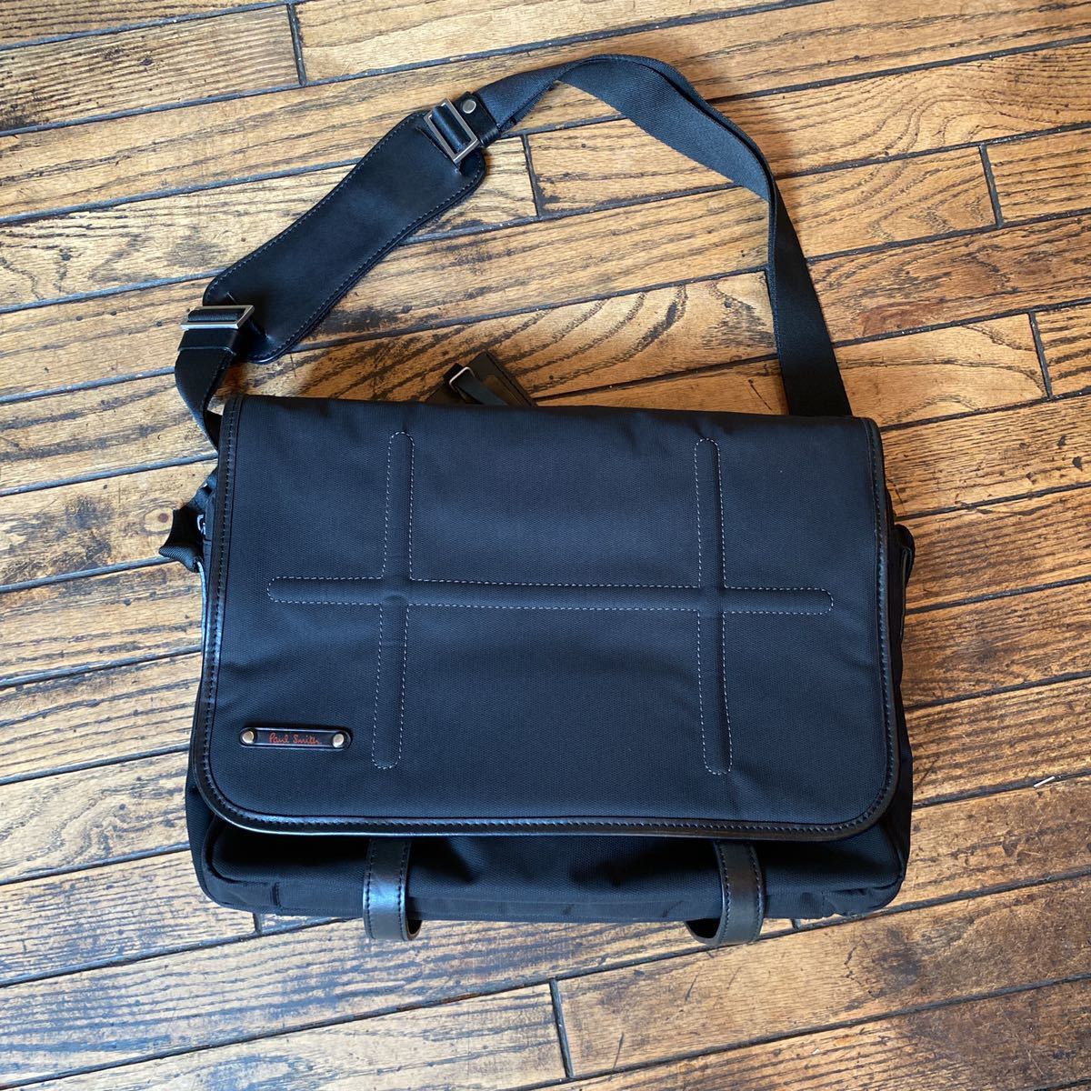 ポールスミス Paul Smith PS 黒 レザー 本革 ビジネスバッグ 