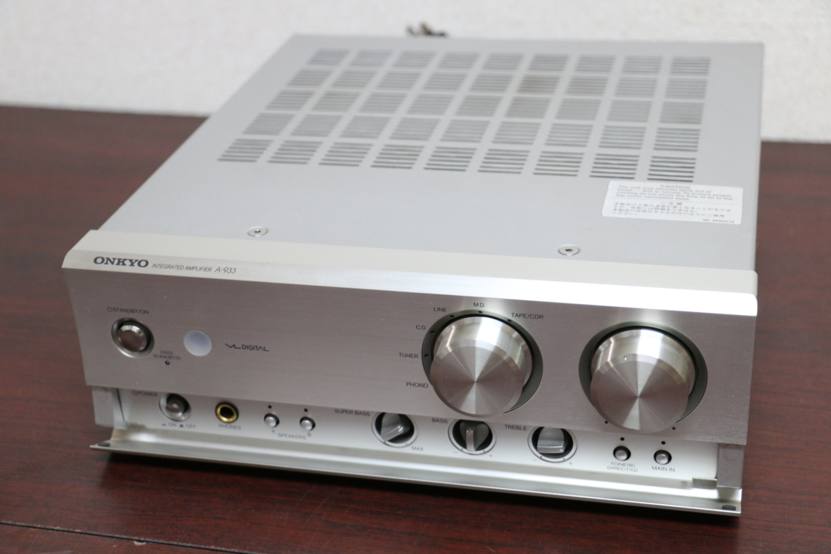 ONKYO A-933 プリメインアンプ 音出し確認済ですがジャンク扱いで A-933