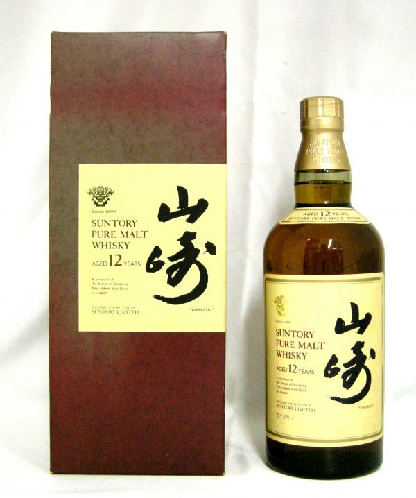1000円スタート 酒 SUNTORY サントリー ピュアモルトウイスキー 山崎 12年 YAMAZAKI 750ml 43% 未開栓 箱付 I839