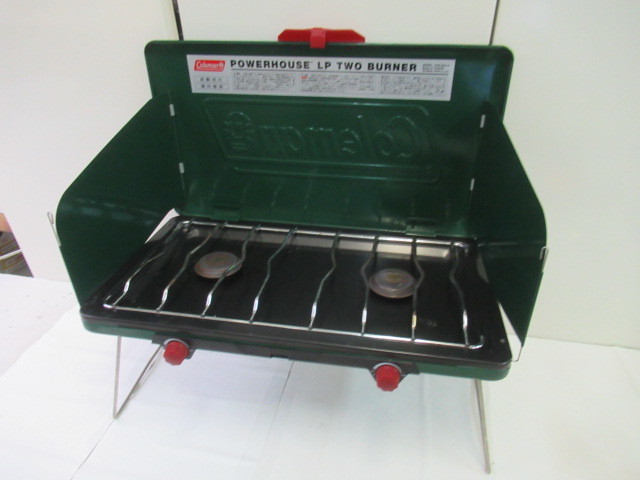 点火確認済】Coleman パワーハウス LPツーバーナー JCM-S201A キャンプ 