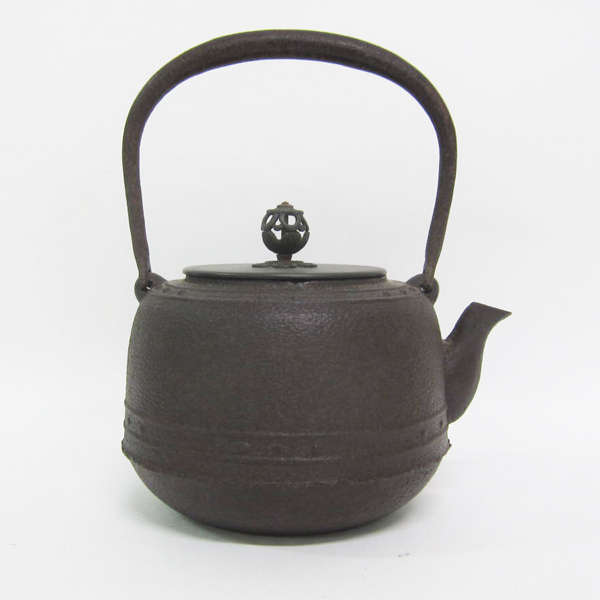 佐藤清光 】真形 煎茶道具 茶道具 共鉄瓶 茶釜 ダークブラウン 【公式