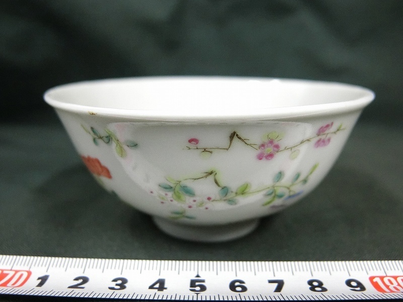  A1017 大清光緒年製款 彩絵瓷 花草文 小碗 中国陶磁(清)｜売買されたオークション情報、yahooの商品情報をアーカイブ公開 - オークファン 清