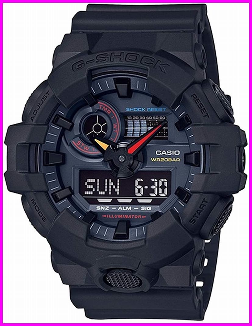 Neon G-Shock Casio Black Analog Digital Watch G-SHOCK | Accent