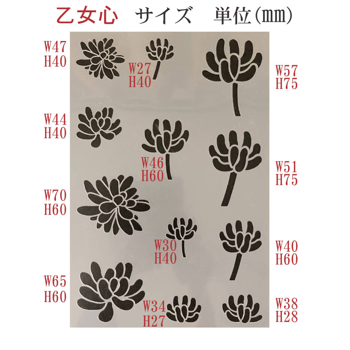 多肉植物7番 乙女心イラスト No607 ステンシルシート 型紙図案 トールペイント 売買されたオークション情報 Yahooの商品情報をアーカイブ公開 オークファン Aucfan Com