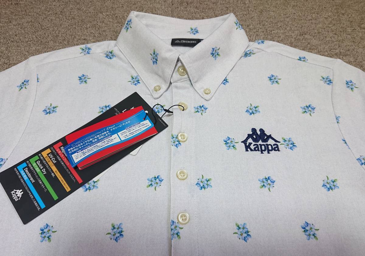 【最新作，安い】 送料198円可能 M / KAPPA GOLF カッパ ゴルフ 花柄 QUICK-DRY UV-CUT 半袖ポロシャツ/KGA12SS11 ホワイトサックス(カッパ)｜売買されたオークション情報、yahooの商品情報をアーカイブ公開 - オークファン シャツ