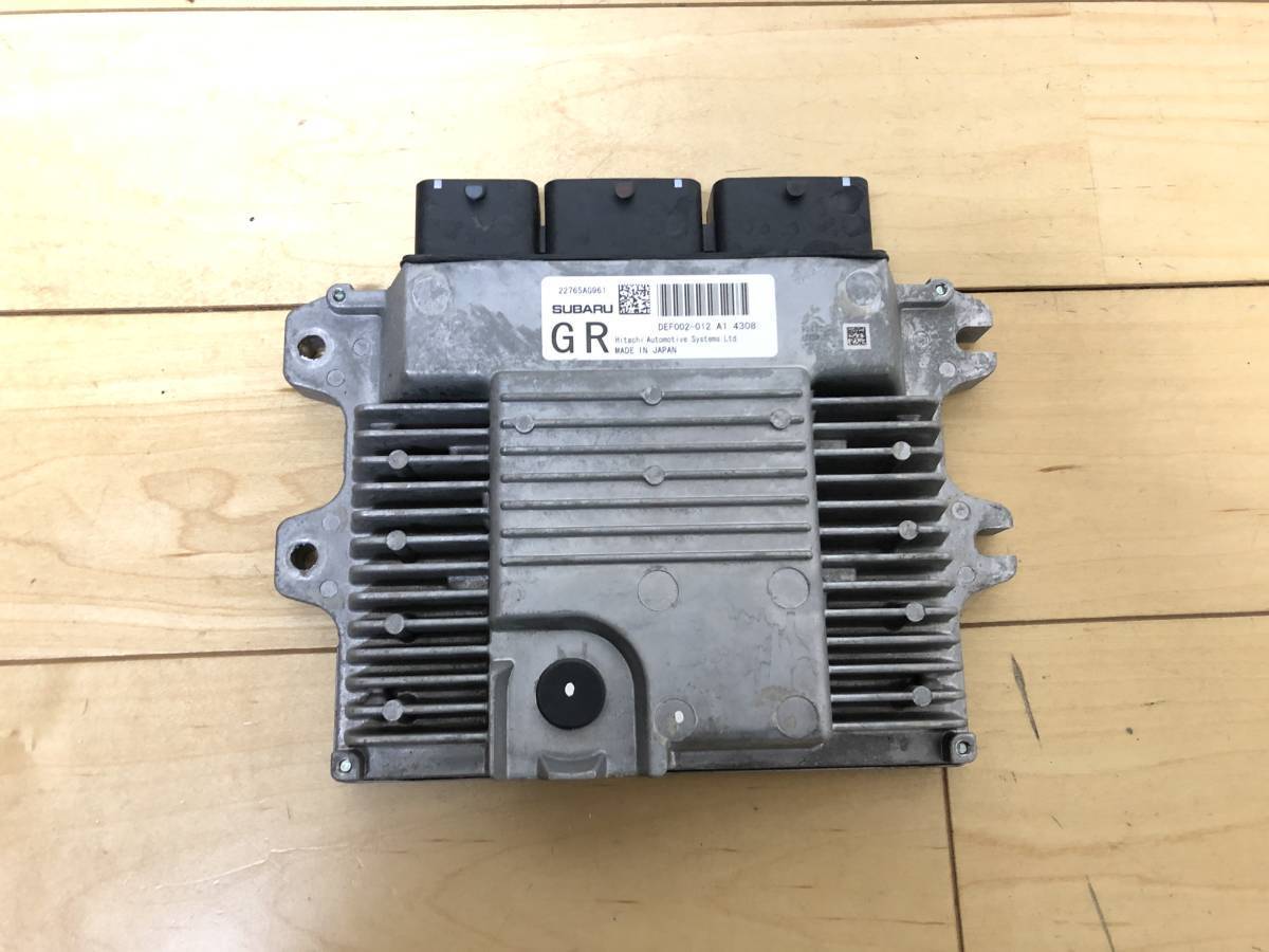 動作OK H26年 SJG フォレスター 純正 エンジンコンピューター ECU 22765-AG961 FA20E B3070
