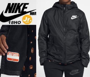 裏フリース ナイキ NIKE ジャケットの通販 ナイキ(NIKE)(キッズ)アウター ウィンドブレーカー キッズ - 美品!NIKE 裏フリースナイロンジャケットの通販 by いちごshop 黒×グレー 150cm 中綿入りナイロンジャケット クラブ