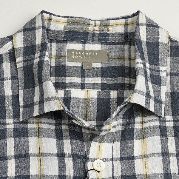 マーガレットハウエル MHL 麻シャツ リネン 半袖シャツ サイズ2 ピンク