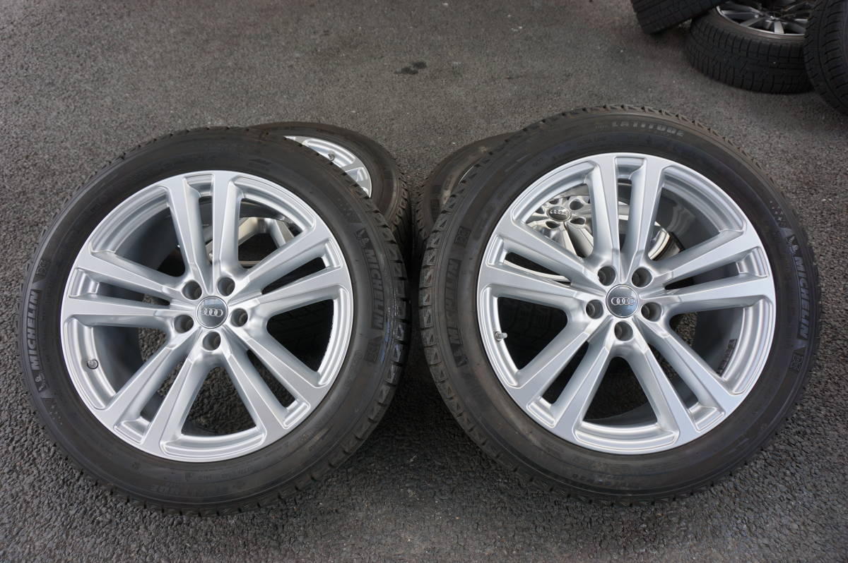 中古　アウディＱ７純正20インチアルミ+スタッドレス4本セット　9J　PCD112　オフセット33　ミシュラン　ラチチュード　275&frasl;45R20　 6~7分山