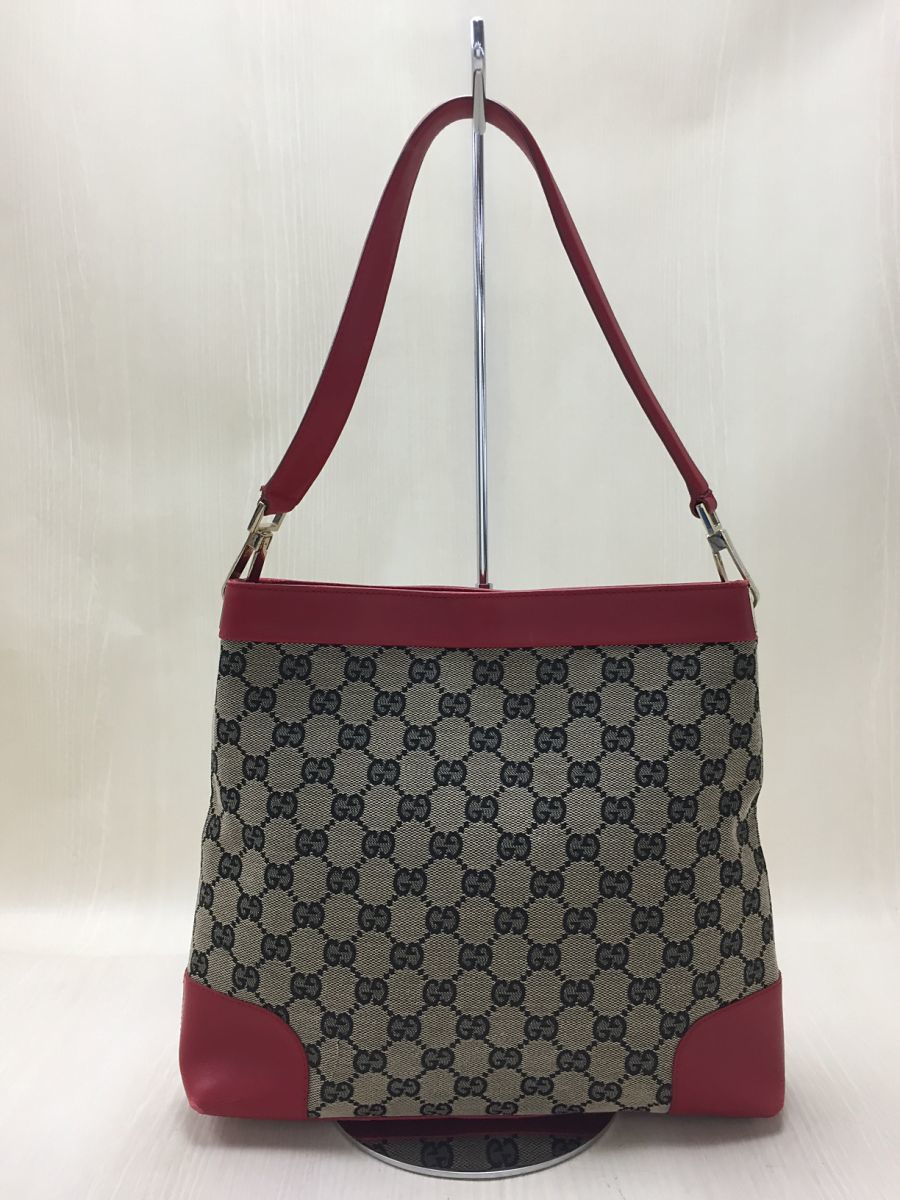 GUCCI◇ショルダーバッグ/GG/キャンバス/レッド/総柄/001・4231/ワン
