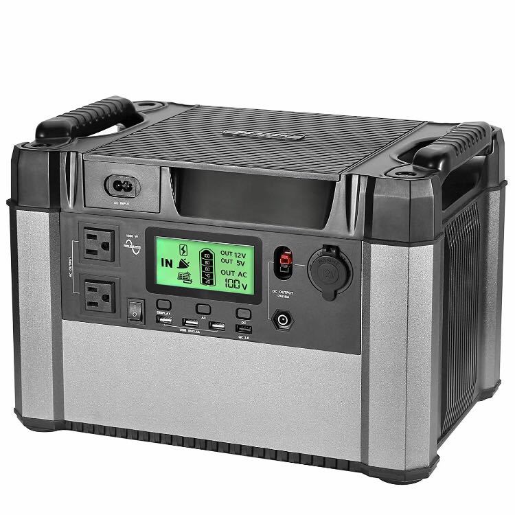 BESTEK ポータブル電源 : 180000mAh 大容量 正弦波 1000W 超薄型