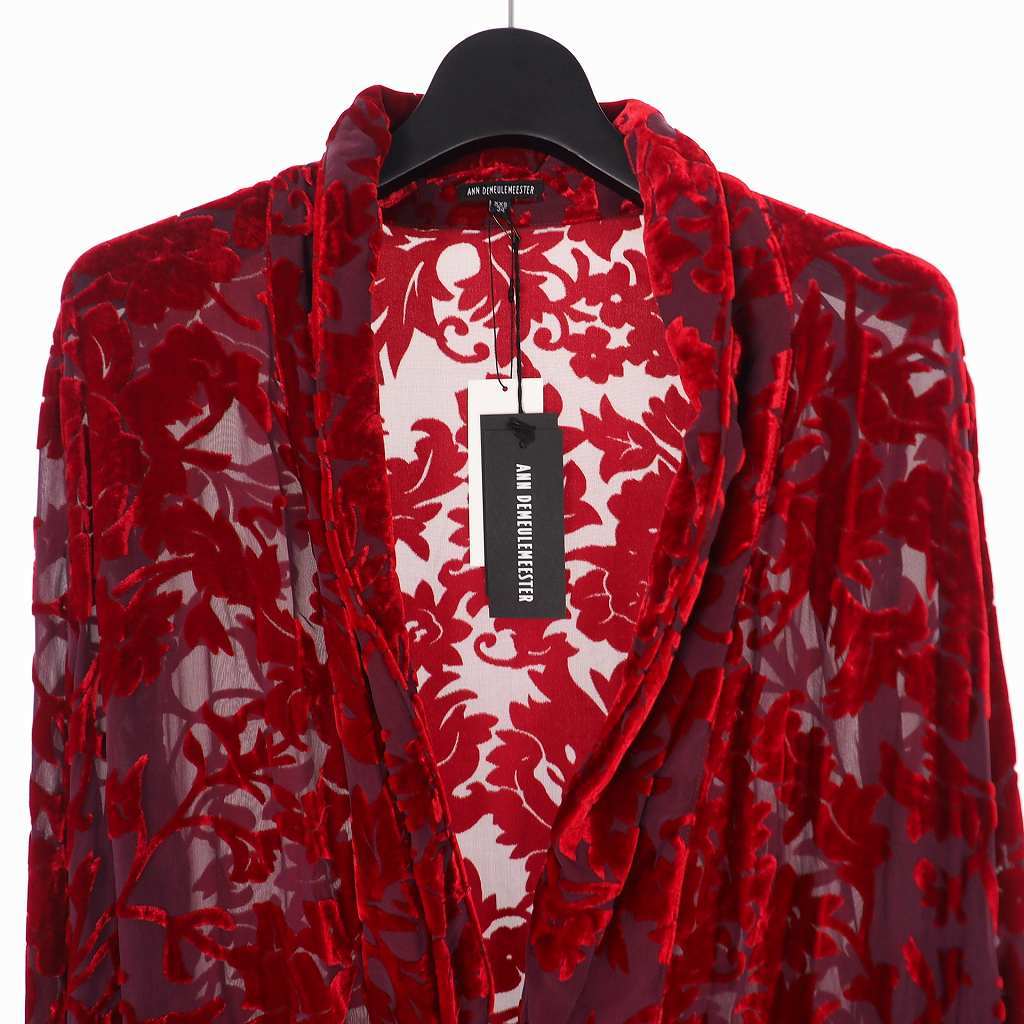 未使用品 アンドゥムルメステール ANN DEMEULEMEESTER 19AW ベロア 花 