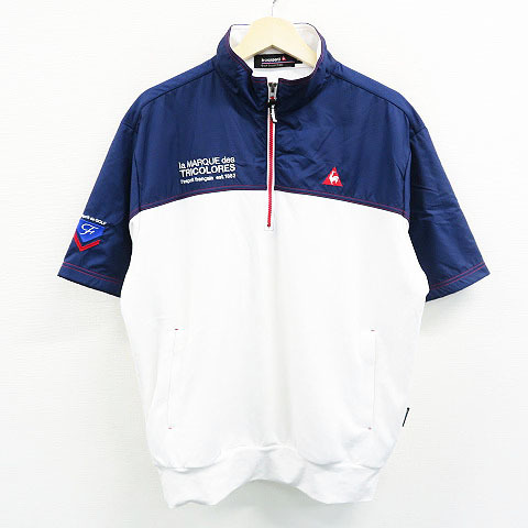  Lecoq golf ルコックゴルフ ハーフジップ半袖ブルゾン ホワイト系 LL 240001425501 ゴルフウェア メンズ(ルコック)｜売買されたオークション情報、yahooの商品情報をアーカイブ公開 - オークファン ジャンパー、ジャケット