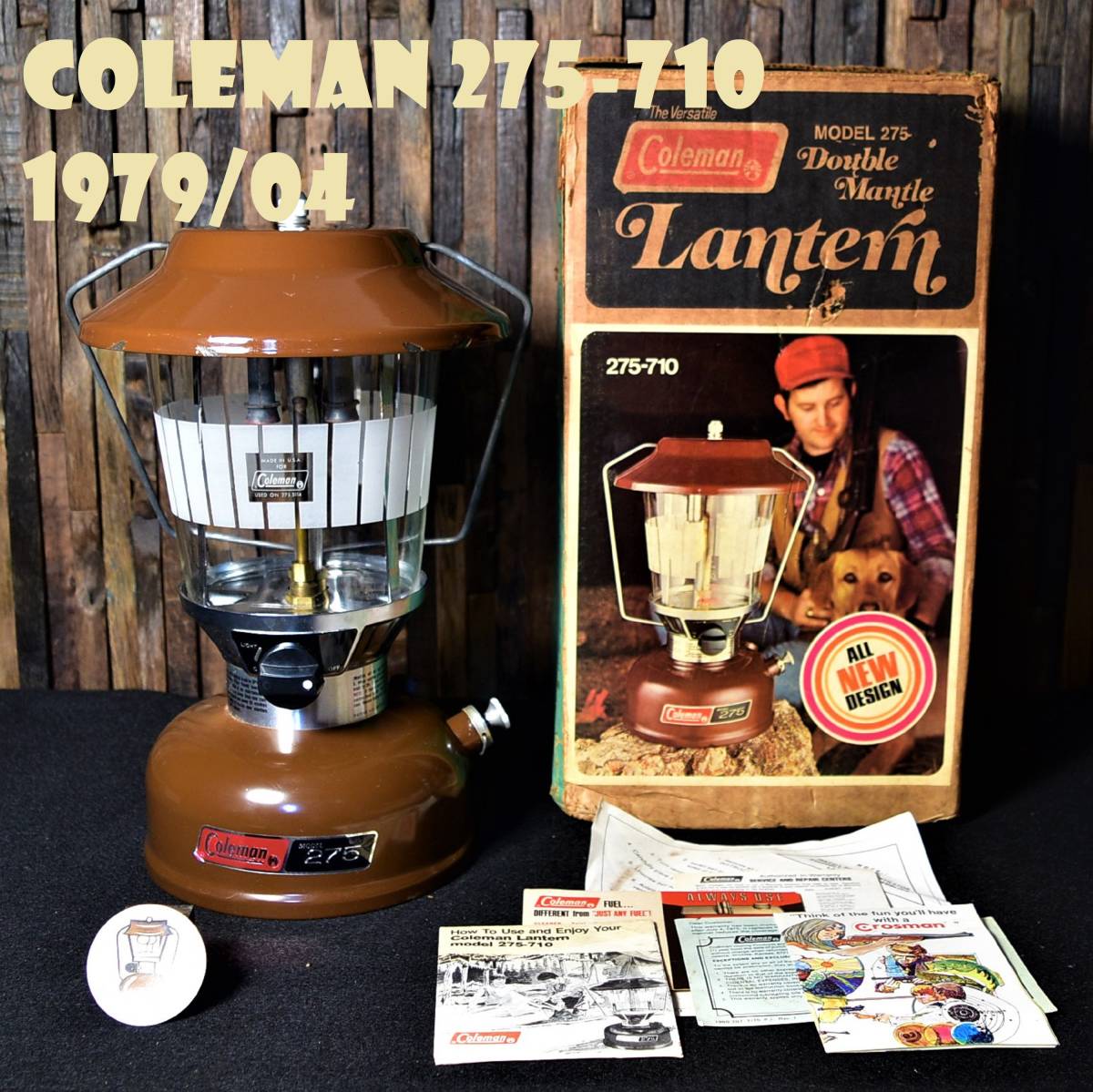 爆買い，人気 コールマン 275-710 1979/04 ブラウン ツーマントル ランタン ビンテージ 使用少 フロストグローブ 箱 取扱説明書付(ホワイトガソリンランタン)｜売買されたオークション情報、yahooの商品情報を ホワイトガソリンランタン