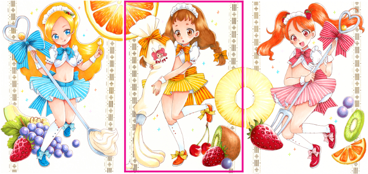 手描きイラスト◇有栖川ひまり（キュアカスタード）◇キラキラ