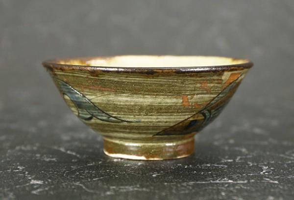 真作】【WISH】金城次郎「マカイ」壺屋 共箱 直径13.5㎝ 〇人間国宝
