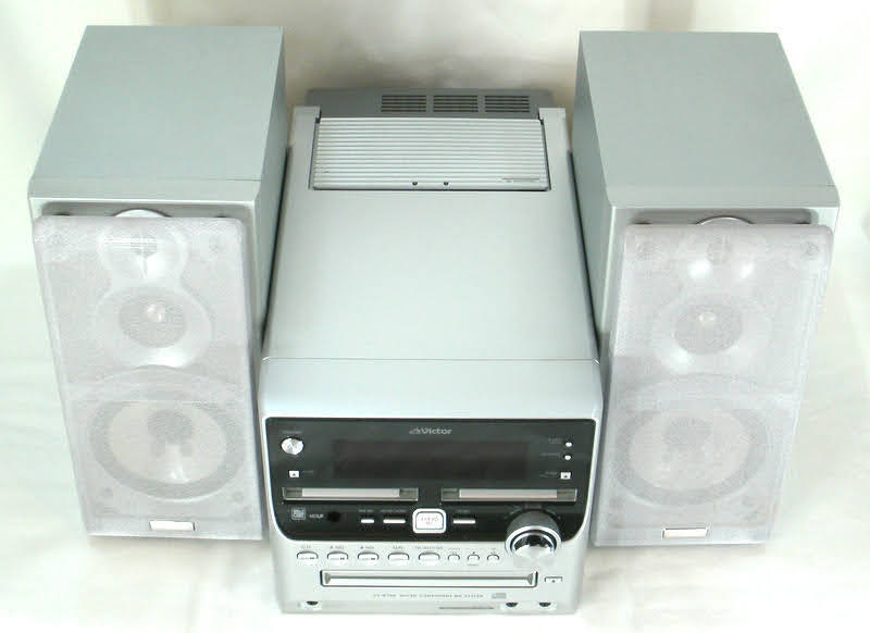極上美品☆純正リモコン付属】動作品 JVC Victor ビクター 2MD CD TAPE