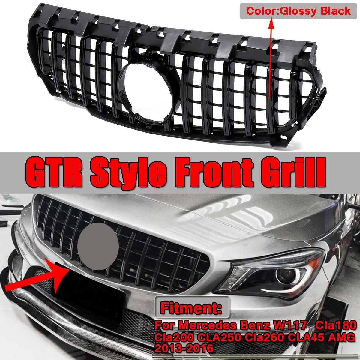ベンツ フロントグリル シルバー ラジエターグリル W117 CLA180 CLA200 CLA250 CLA260 CLA45 AMG 2013-2016 メルセデス