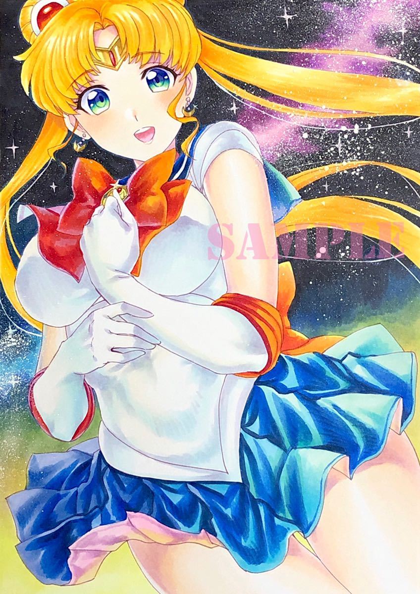 同人手描きイラスト 美少女戦士 セーラームーン 月野うさぎ 手描きイラスト 売買されたオークション情報 Yahooの商品情報をアーカイブ公開 オークファン Aucfan Com