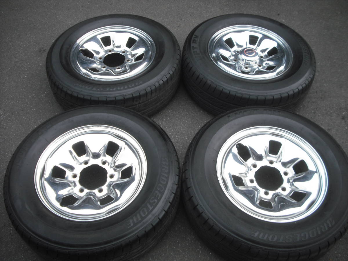 8640 ハイエース200系も メッキ 超バリ山 215/65R15 BS 18年製(15