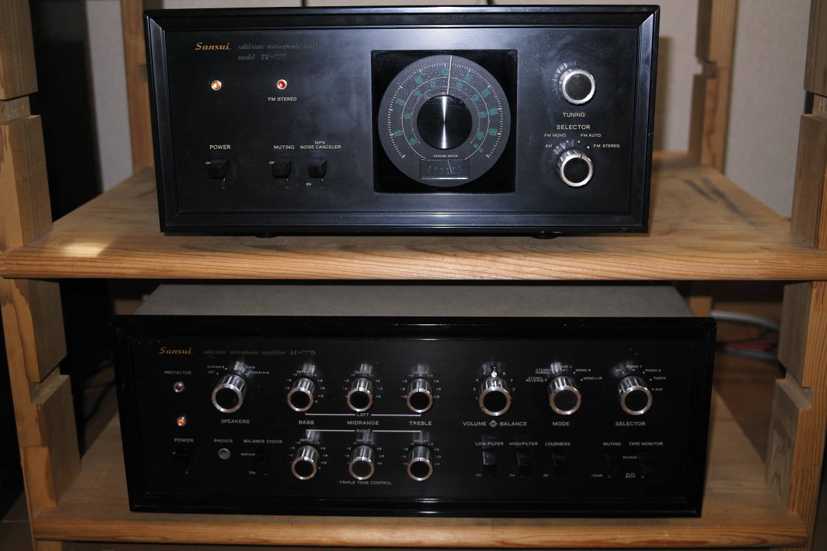 動作確認] Sansui サンスイ AU-777D プリメインアンプ TU-777 FM