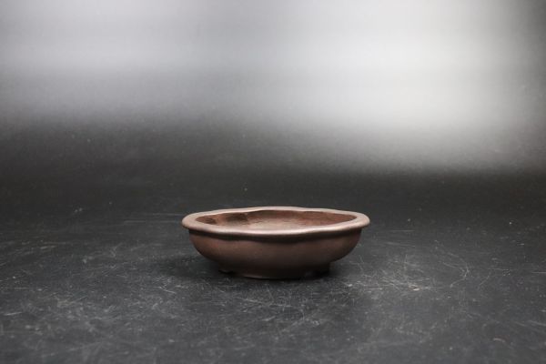 中国盆器　宜興　盆栽鉢　周　宝山　銘あり　紫泥　植木鉢　長方鉢 植木鉢 茂蔵宜興窯 一九六四年 在銘 紫砂朱泥 花鳥図 蘭 古盆器 盆栽