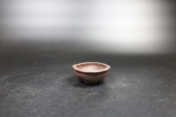 植木鉢 茂蔵宜興窯 一九六四年 在銘 紫砂朱泥 花鳥図 蘭 古盆器 盆栽