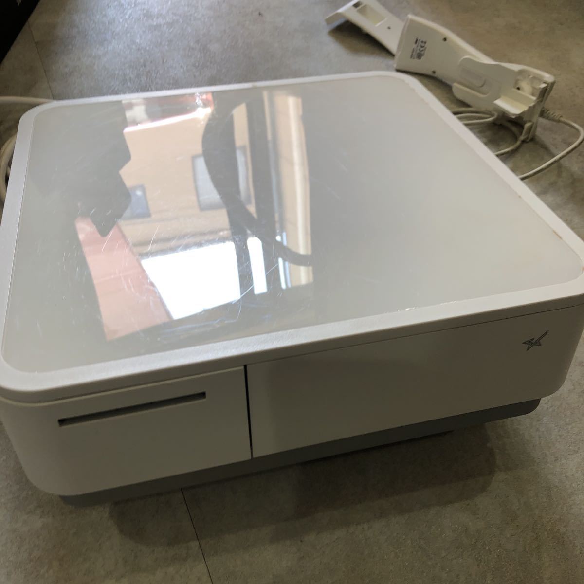 レシートプリンター スター精密 mPOP POP10-OF WHT バーコードリーダー付き