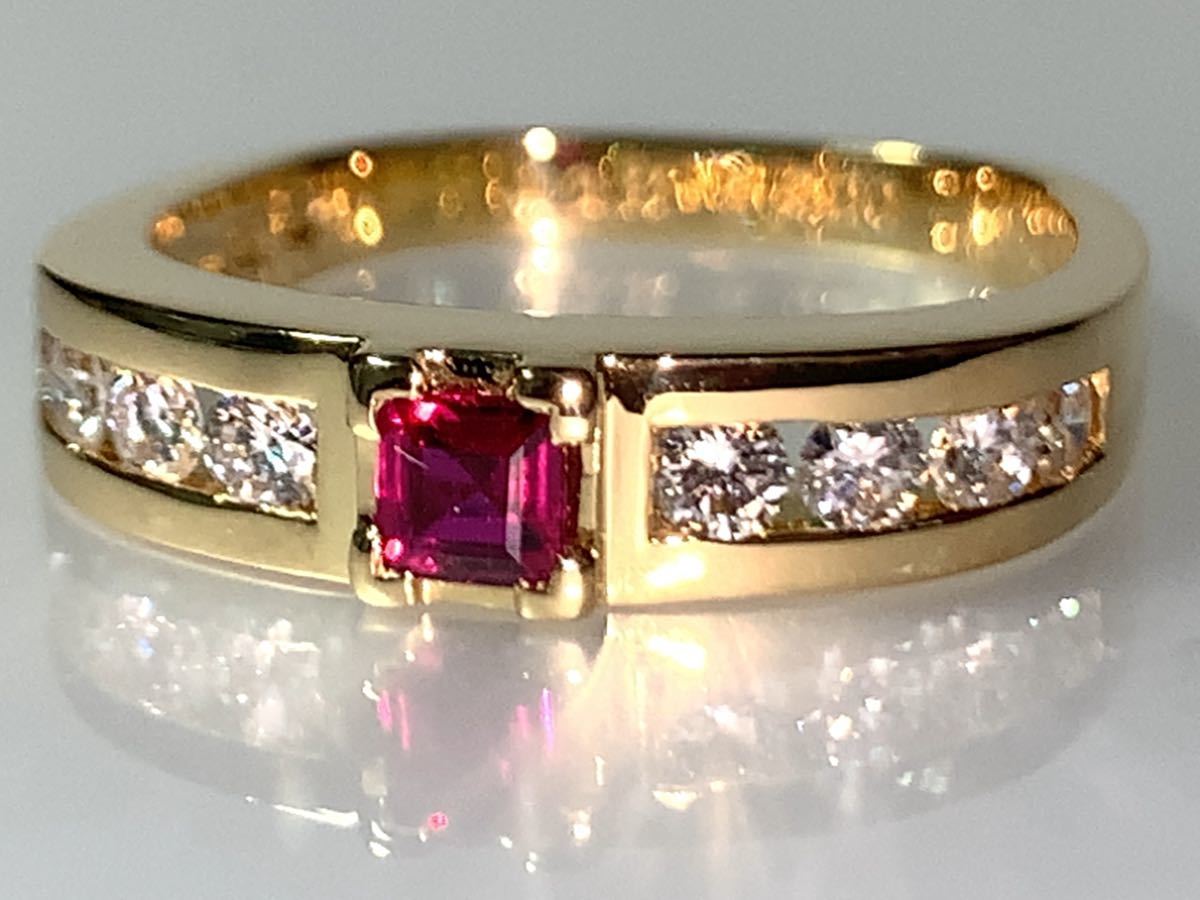 リング | K18 ルビー K18⁄Pt900 Jewelry C.O. 昭和レトロ ブラック 