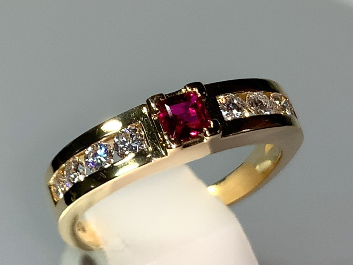 リング | K18 ルビー K18⁄Pt900 Jewelry C.O. 昭和レトロ ブラック 