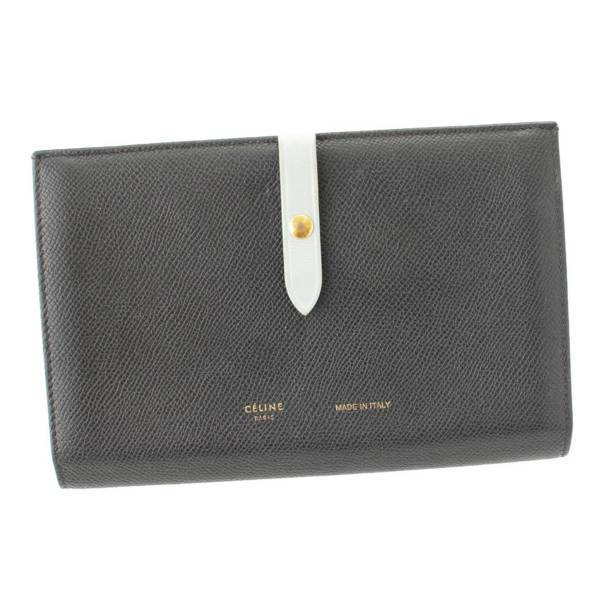 セリーヌ 二つ折り財布 マルチファンクション CELINE ラージストラップ 