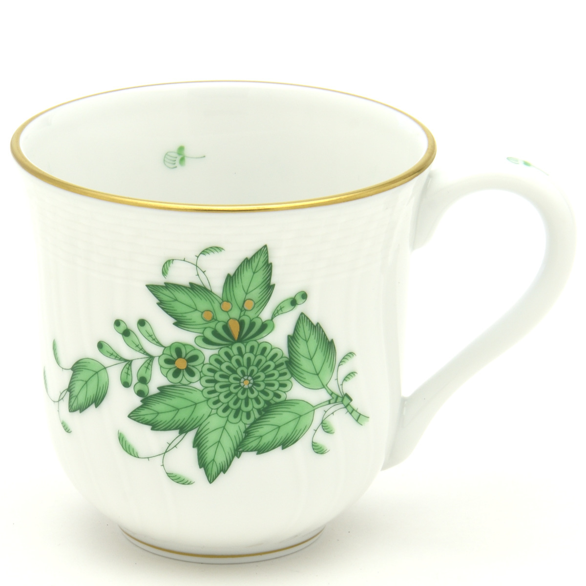 ヘレンド(Herend) マグカップ アポニーグリーン 手描き 磁器製 珈琲 紅茶 ミルクマグ 洋食器 マグ ハンガリー製 新品