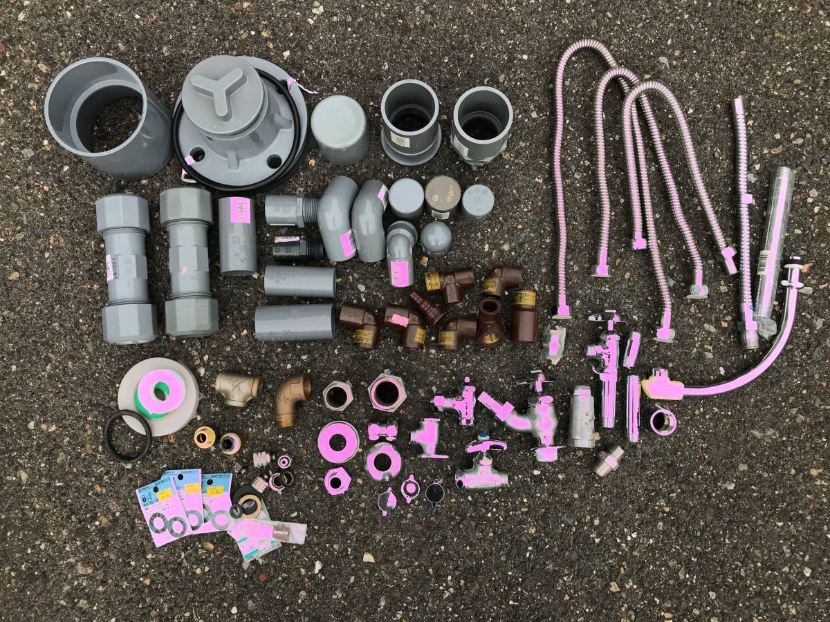 水道管 水道パイプ 給水管 配管 蛇口 パッキン ジョイント 継手 塩ビパイプ 塩ビ管 材料 Diy まとめて 工事用材料 売買されたオークション情報 Yahooの商品情報をアーカイブ公開 オークファン Aucfan Com