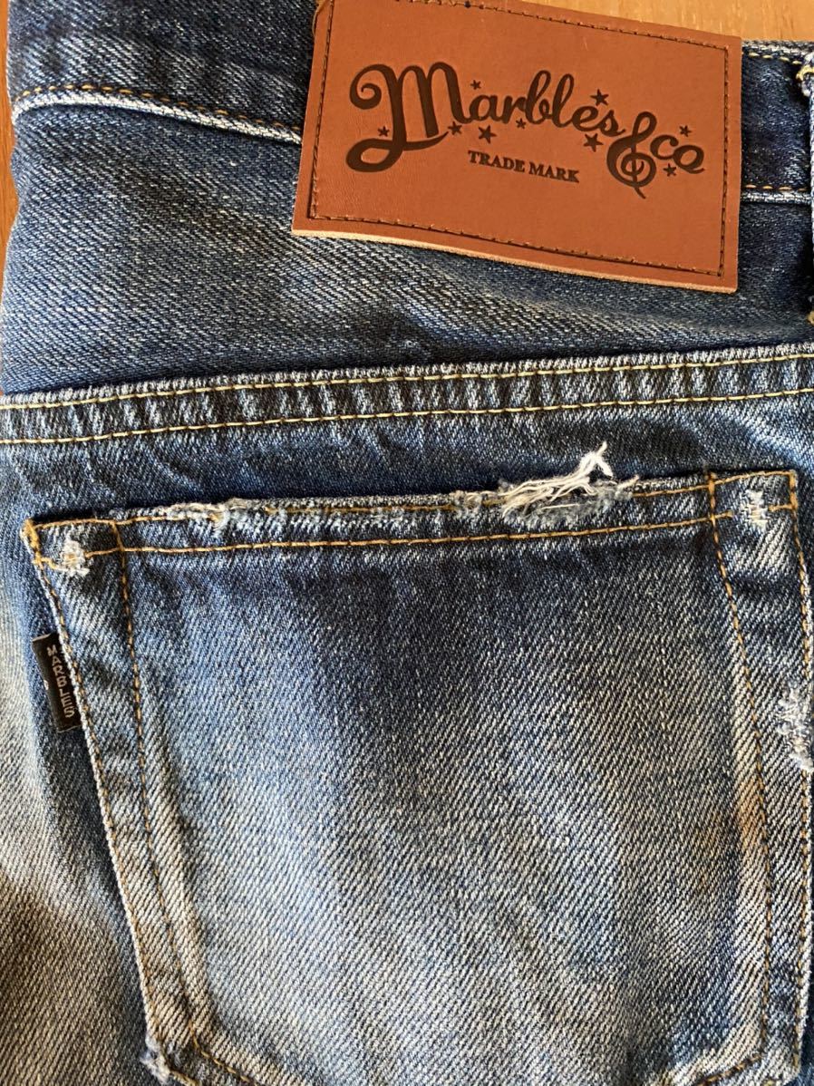 marbles マーブルズ デニムパンツ DISTORTED CRUSH REPAIR DENIM PANTS 