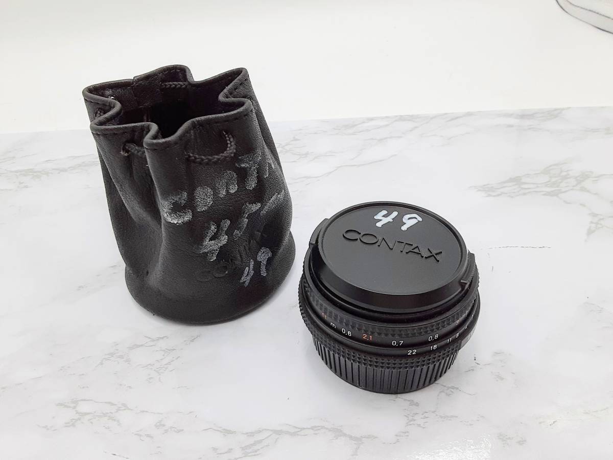 高品質，HOT 1000円 CONTAX コンタックス Carl Zeiss カールツァイス Tessar テッサー 2.8/45 T カ メラレンズ 稀少 当時物 保存袋付き/日本製(ヤシカ、コンタックス)｜売買されたオークション情報、yahooの商品情報 ヤシカ、コンタックス