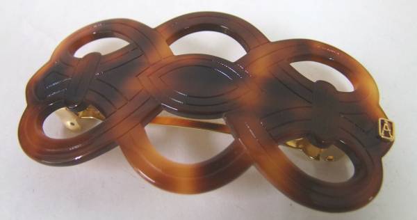 アレクサンドル・ドゥ・パリ☆バレッタM・べっ甲/茶