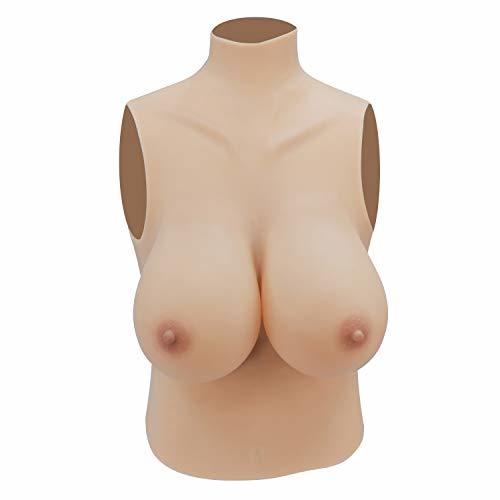 爆発的人気！セール商品！ハイネック式シリコーン胸偽の乳房 女装 偽乳 人工乳房 仮胸 豊胸 美乳 バストパッド 男の娘 性転換 偽_1